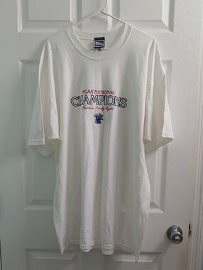 Vintage 90S UK T Shirt 1998 Wildcats NCAA Champions White Unisex Tee Size XXL
